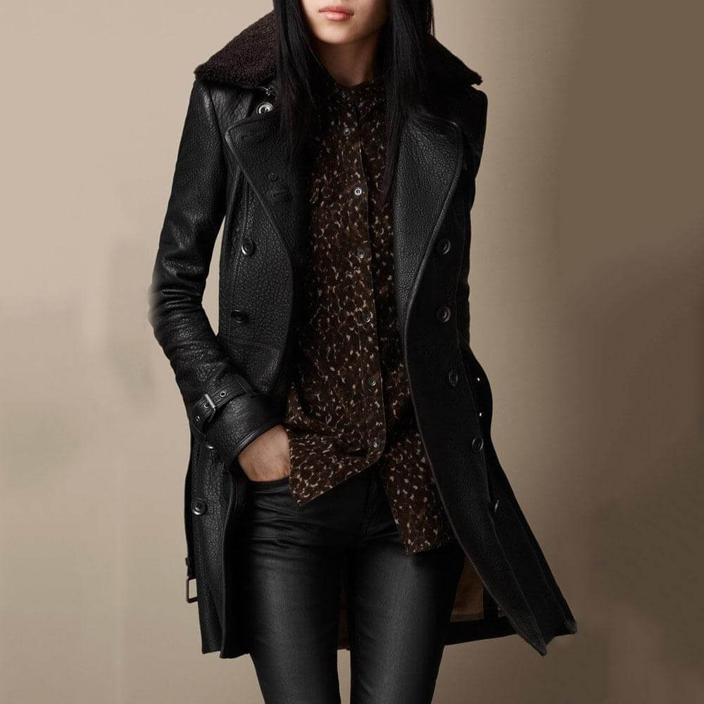 Selene – Timeless Leather Coat