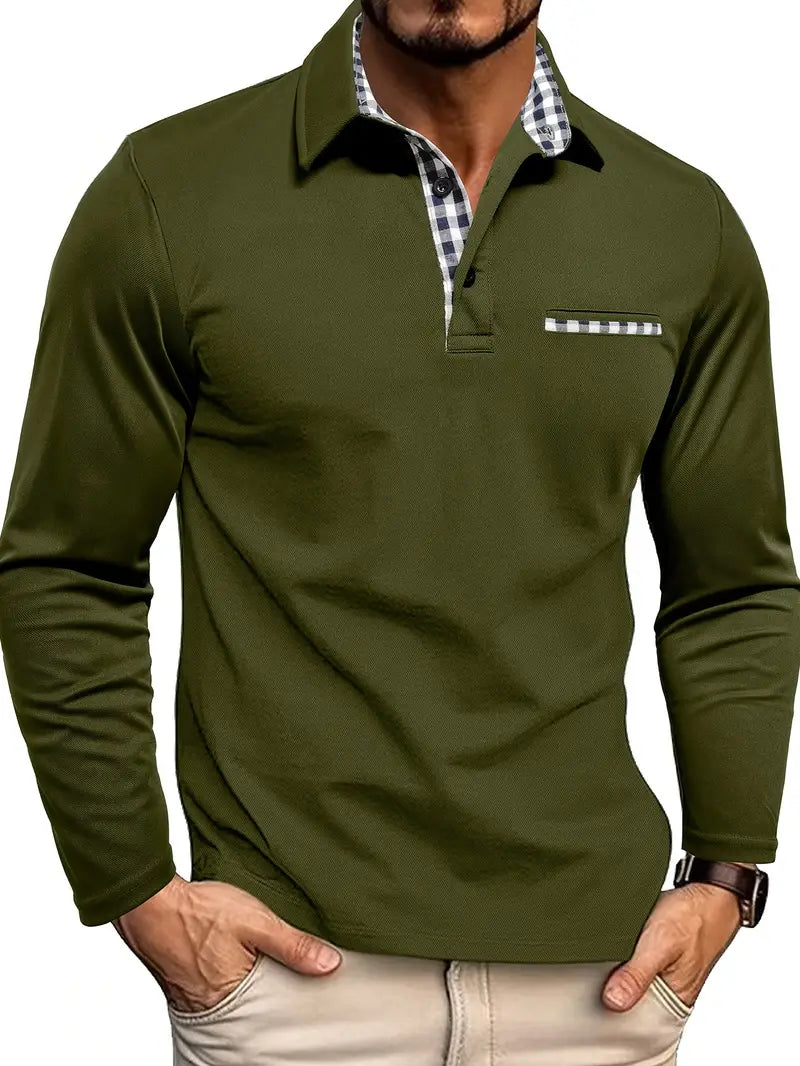 Elias – Tailored Check Detail Polo