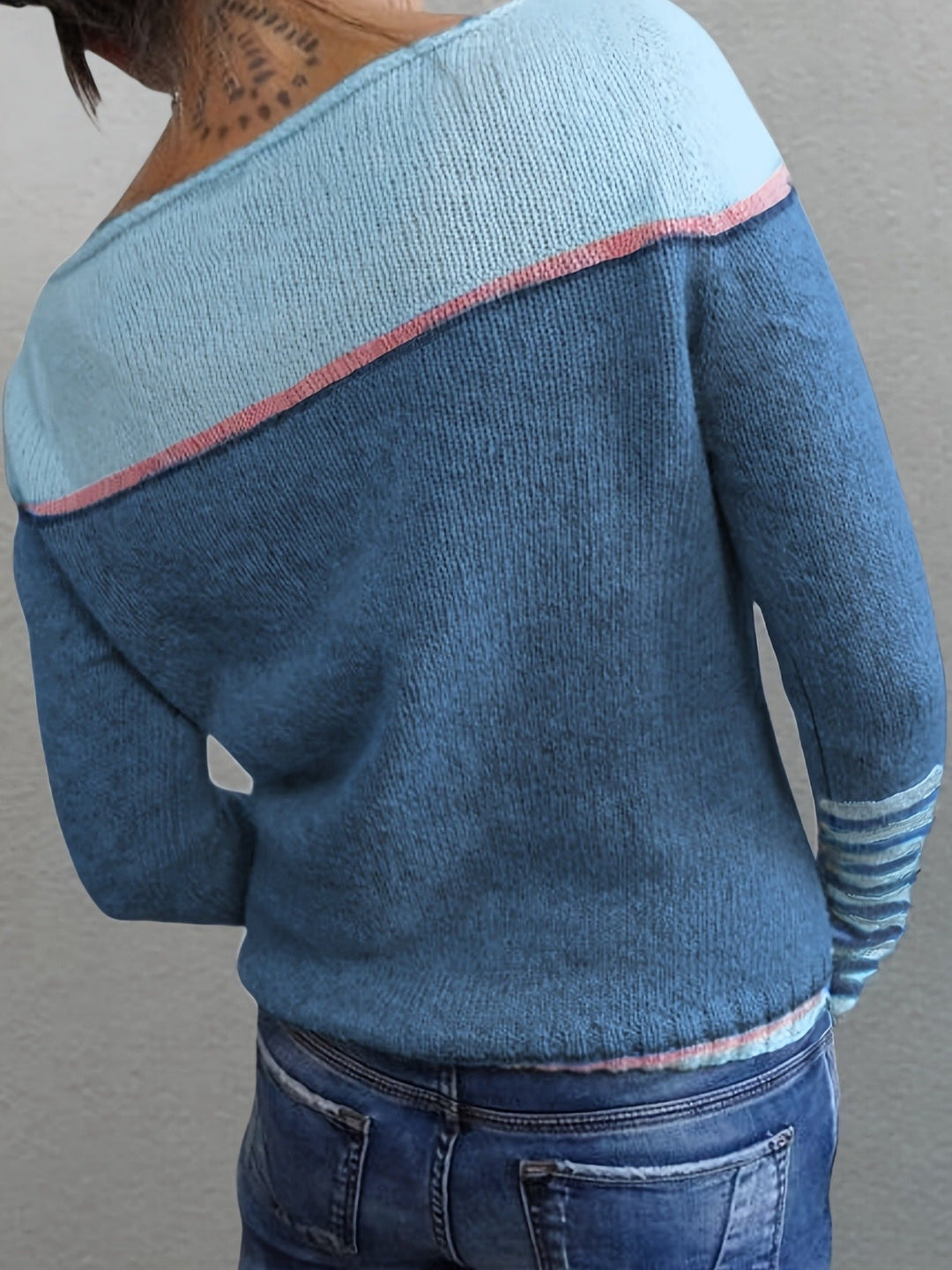 Selina – Striped Long Sleeve Sweater