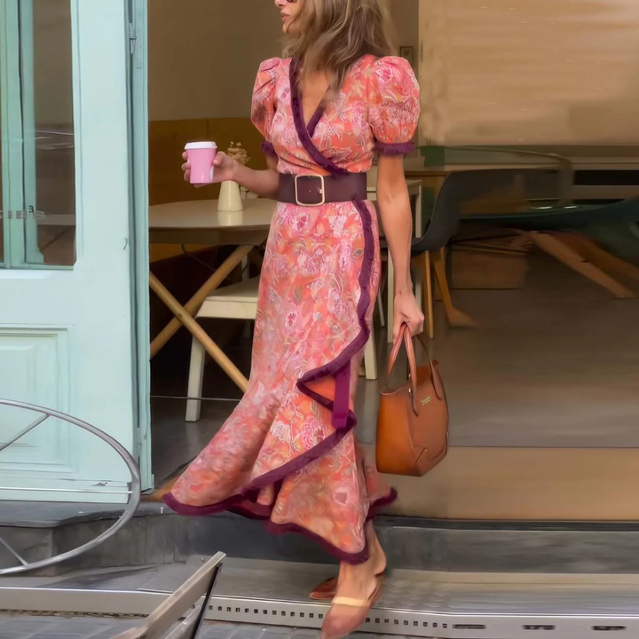 Hadleigh – Puff Sleeve Wrap Dress