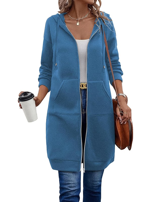 Elena – Longline Zip-Up Hoodie