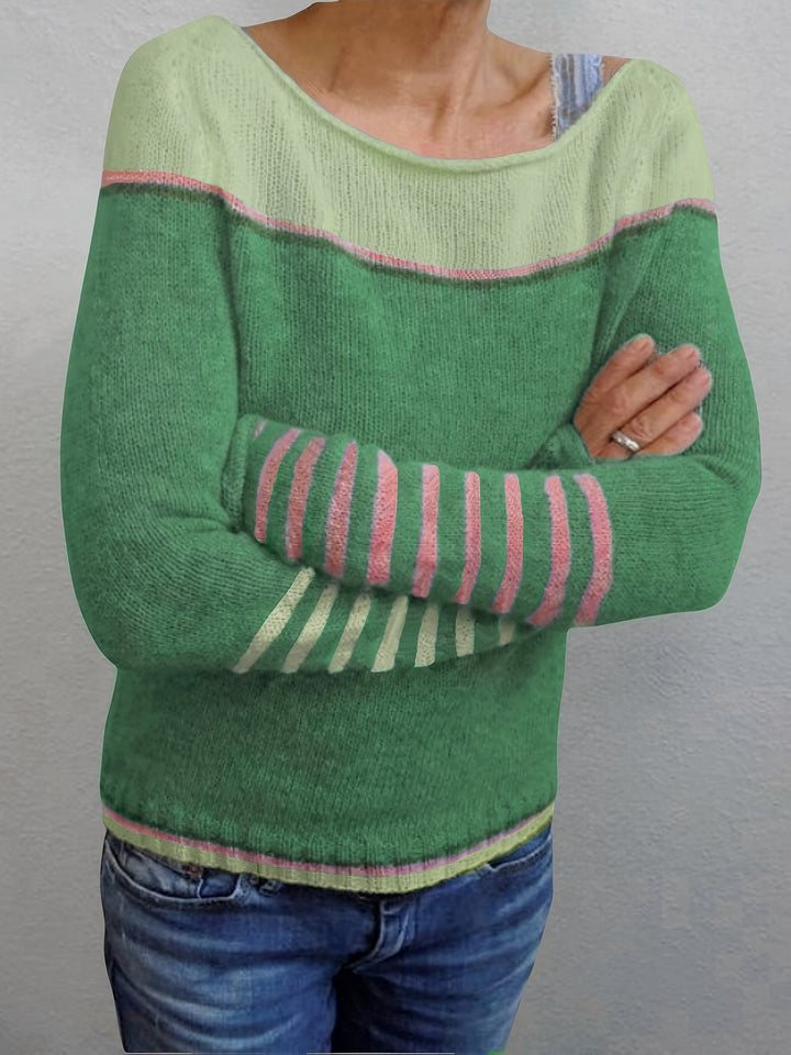 Selina – Striped Long Sleeve Sweater