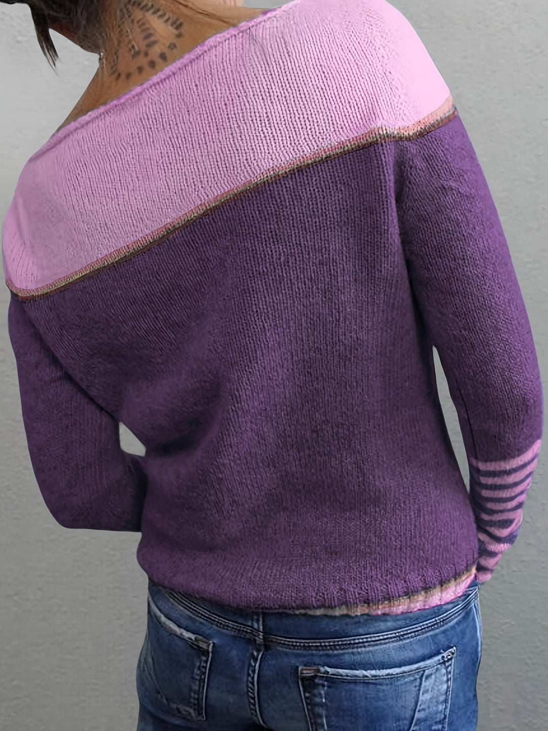 Selina – Striped Long Sleeve Sweater
