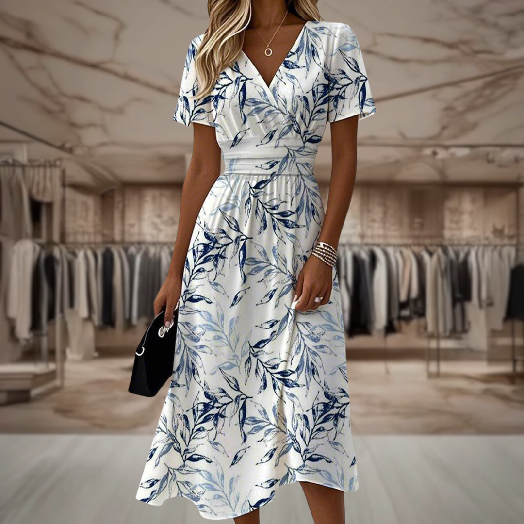 Clara – Elegant Floral Wrap Dress