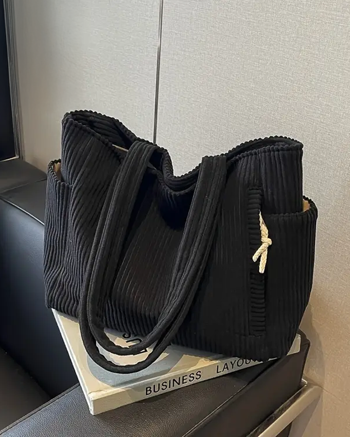 Amara – Large Capacity Corduroy Tote Bag