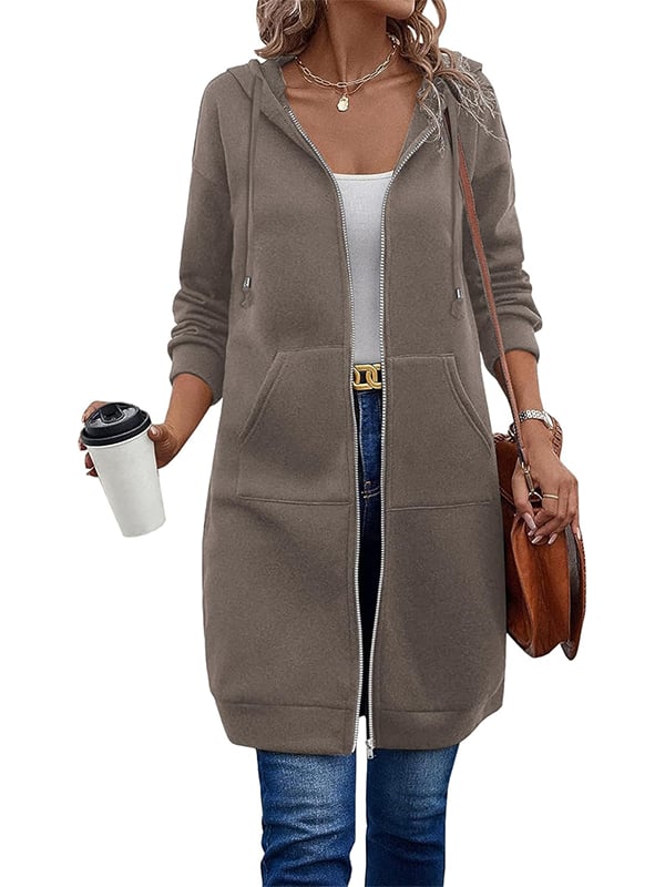 Elena – Longline Zip-Up Hoodie