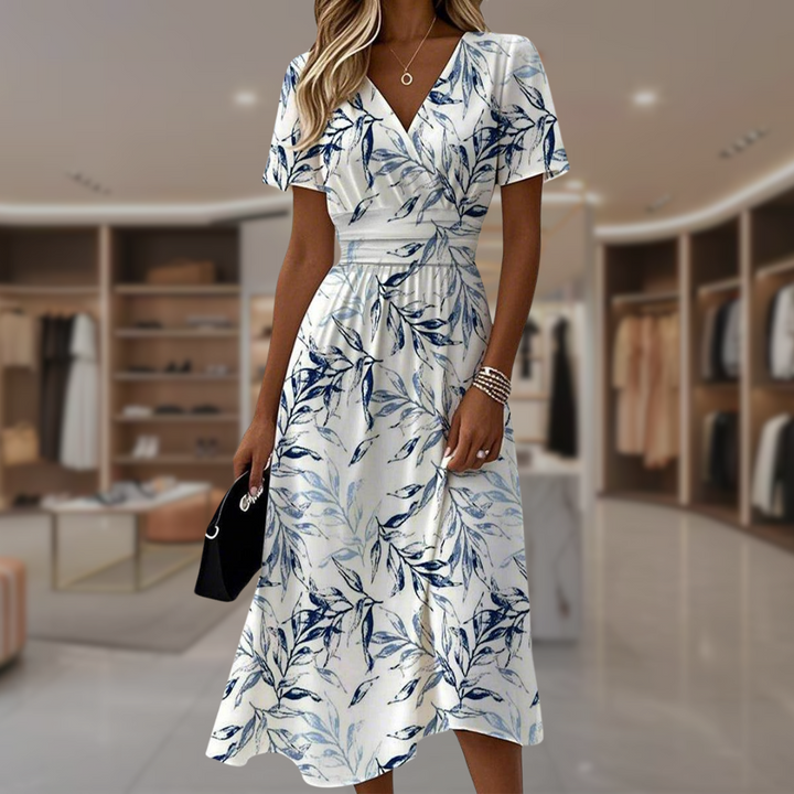 Clara – Elegant Floral Wrap Dress