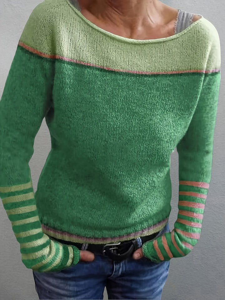 Selina – Striped Long Sleeve Sweater