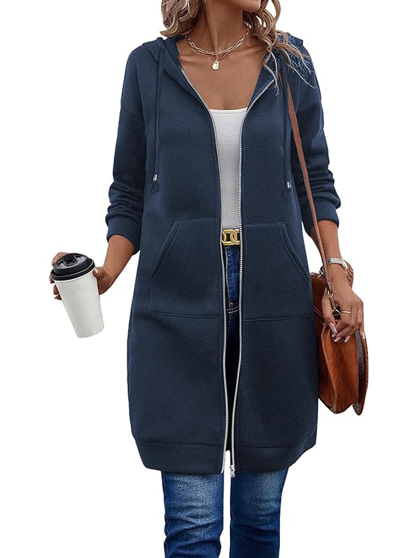 Elena – Longline Zip-Up Hoodie