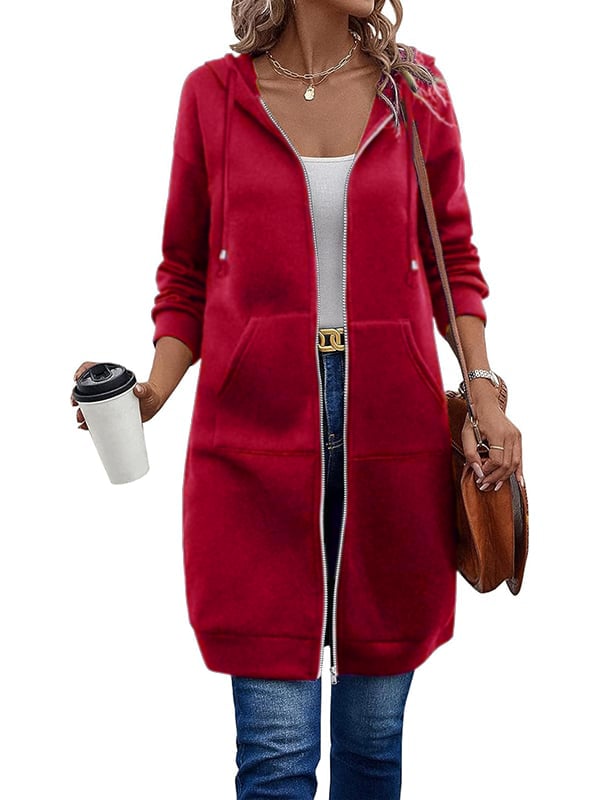 Elena – Longline Zip-Up Hoodie