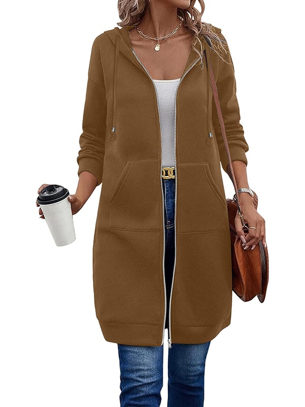 Elena – Longline Zip-Up Hoodie