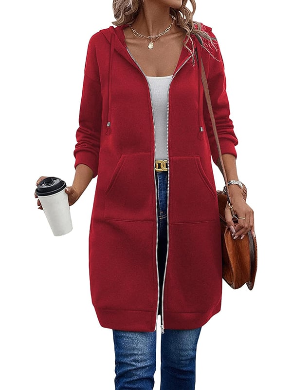 Elena – Longline Zip-Up Hoodie
