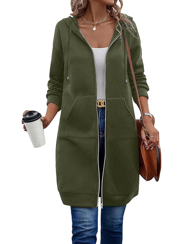 Elena – Longline Zip-Up Hoodie