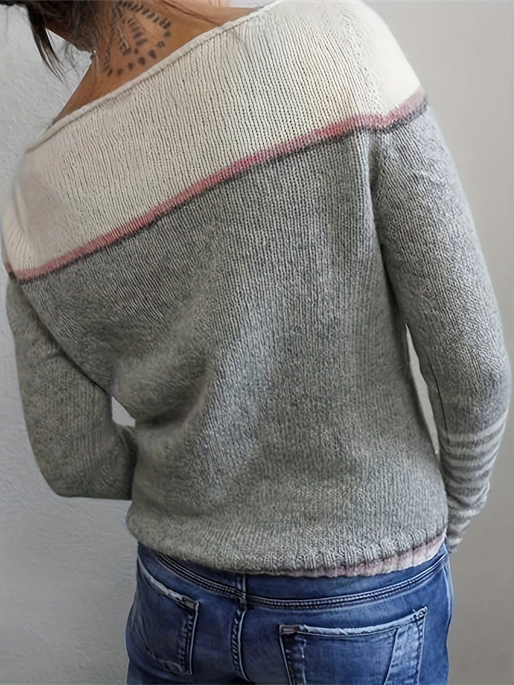 Selina – Striped Long Sleeve Sweater