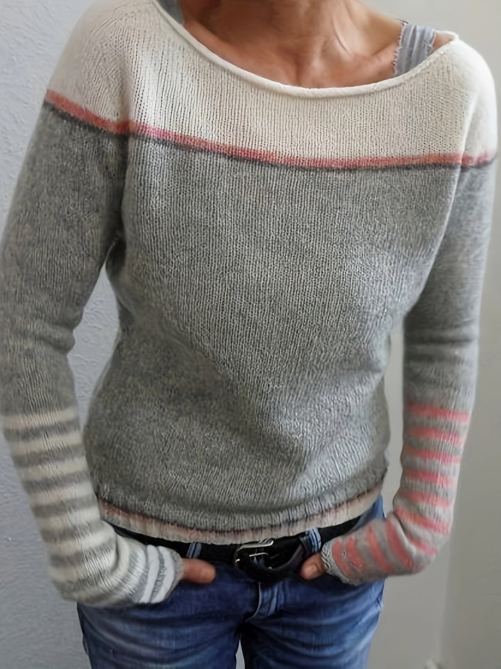 Selina – Striped Long Sleeve Sweater