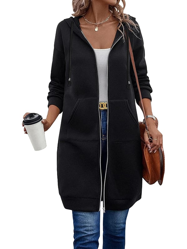 Elena – Longline Zip-Up Hoodie