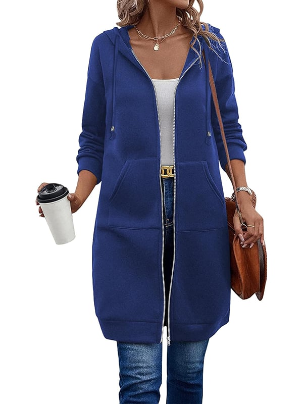 Elena – Longline Zip-Up Hoodie