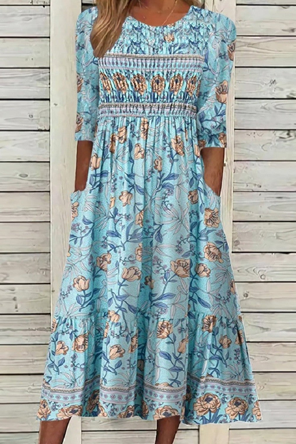 Elara – Flowing Petal Dress
