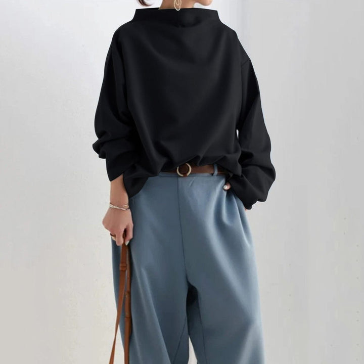 Nadine – High-Neck Soft Knit Top