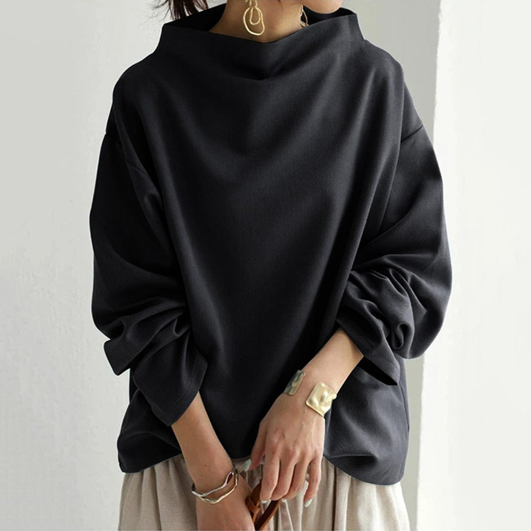 Nadine – High-Neck Soft Knit Top