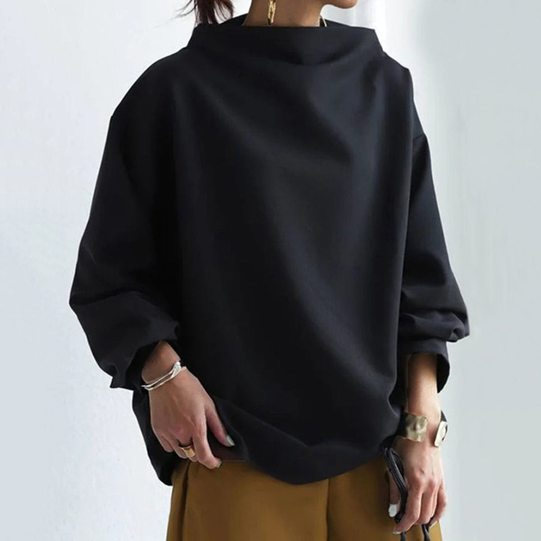 Nadine – High-Neck Soft Knit Top