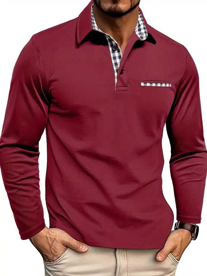 Elias – Tailored Check Detail Polo