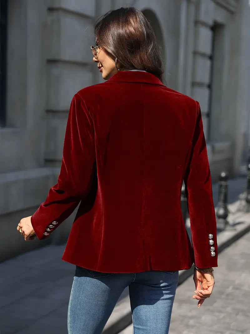 Selene – Tailored Velvet Blazer