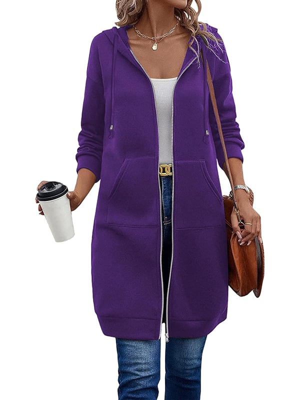 Elena – Longline Zip-Up Hoodie