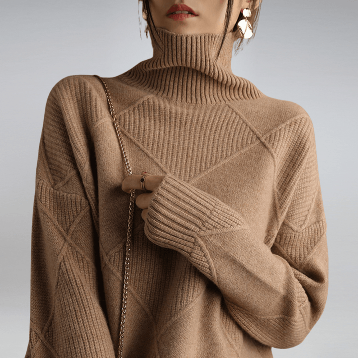 Alessia – Pure Cashmere Turtleneck Sweater