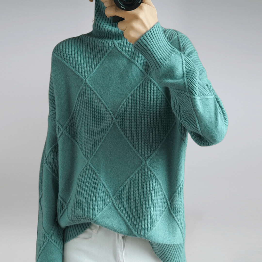 Alessia – Pure Cashmere Turtleneck Sweater
