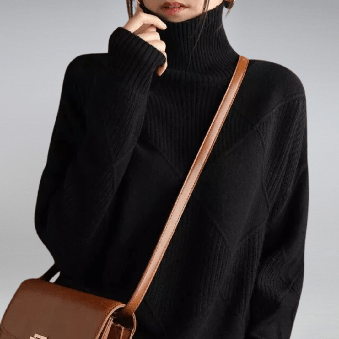 Alessia – Pure Cashmere Turtleneck Sweater