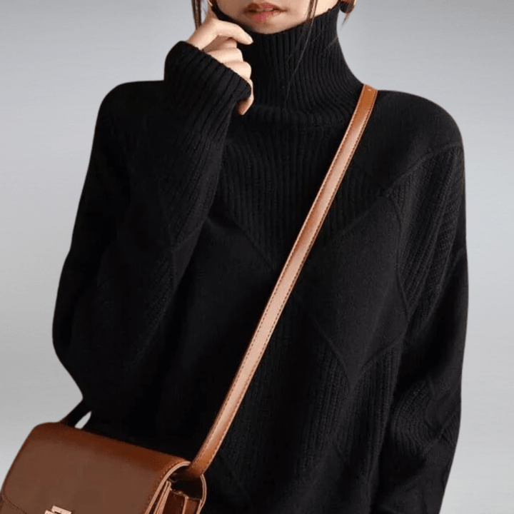 Alessia – Pure Cashmere Turtleneck Sweater