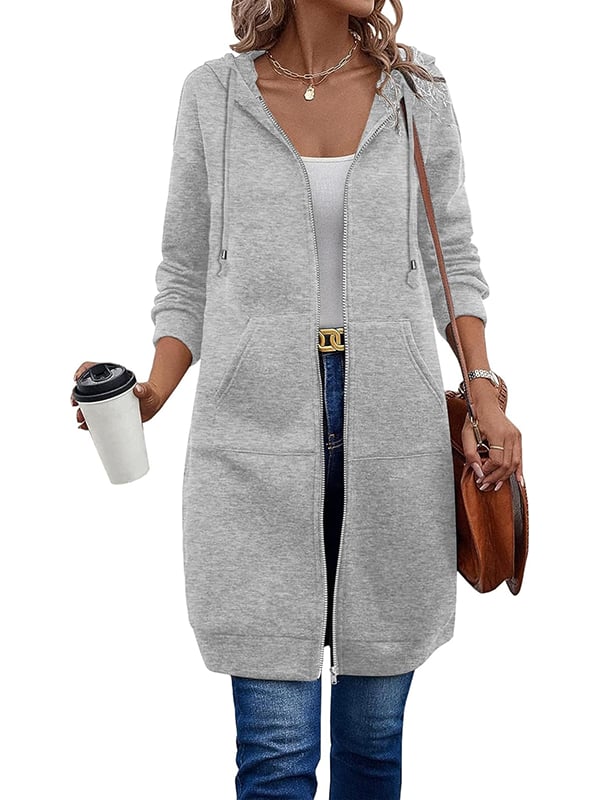 Elena – Longline Zip-Up Hoodie