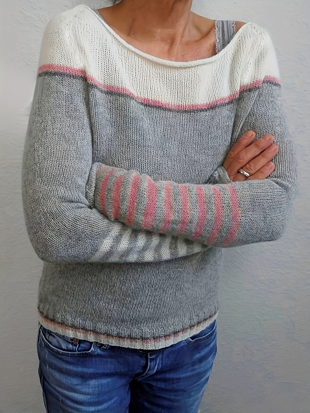 Selina – Striped Long Sleeve Sweater