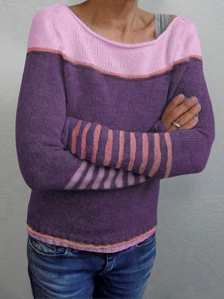 Selina – Striped Long Sleeve Sweater