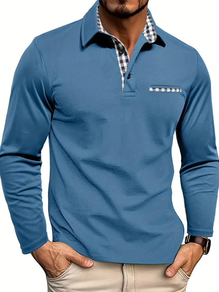 Elias – Tailored Check Detail Polo