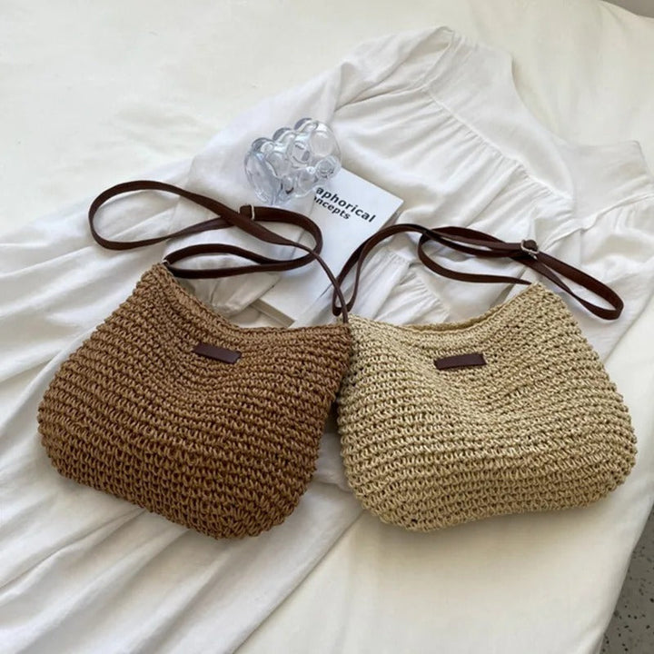 WHITE | Straw shoulder bag
