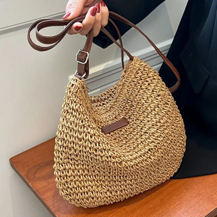 WHITE | Straw shoulder bag