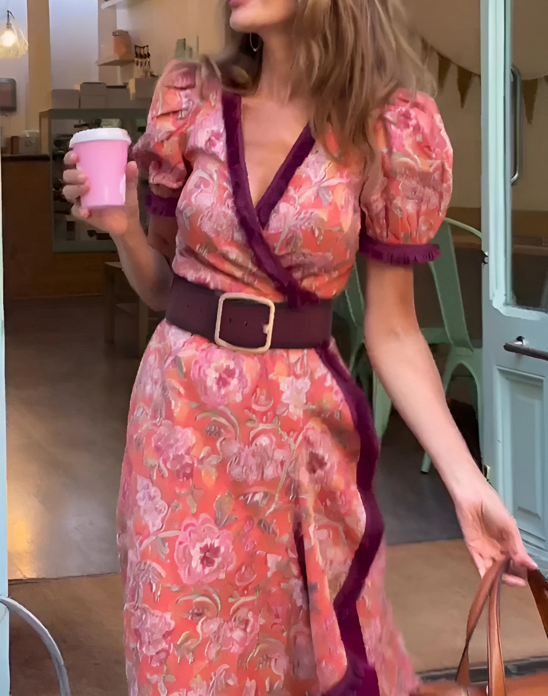 Hadleigh – Puff Sleeve Wrap Dress