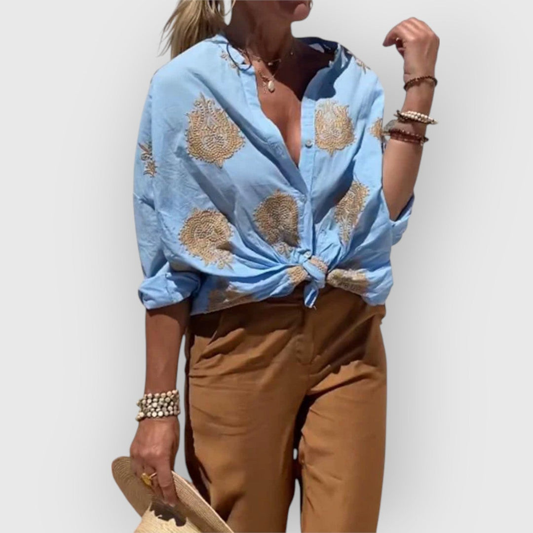 Henlow – Embroidered Button-Up Shirt