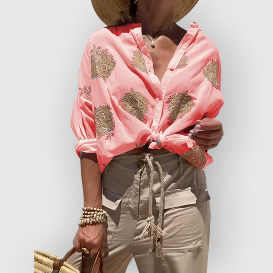 Henlow – Embroidered Button-Up Shirt