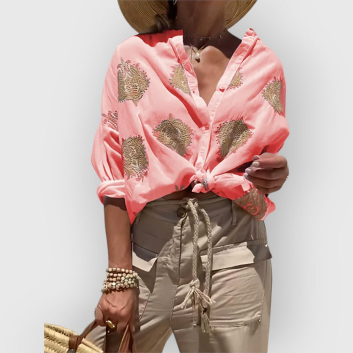 Henlow – Embroidered Button-Up Shirt