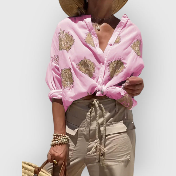 Henlow – Embroidered Button-Up Shirt