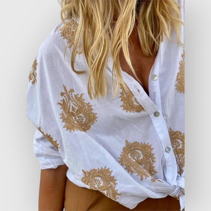 Henlow – Embroidered Button-Up Shirt